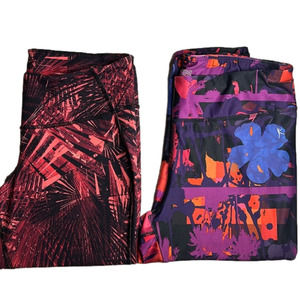 Bundle of 2 Brightly Colored Old Navy & Danskin Now Leggings in Large
